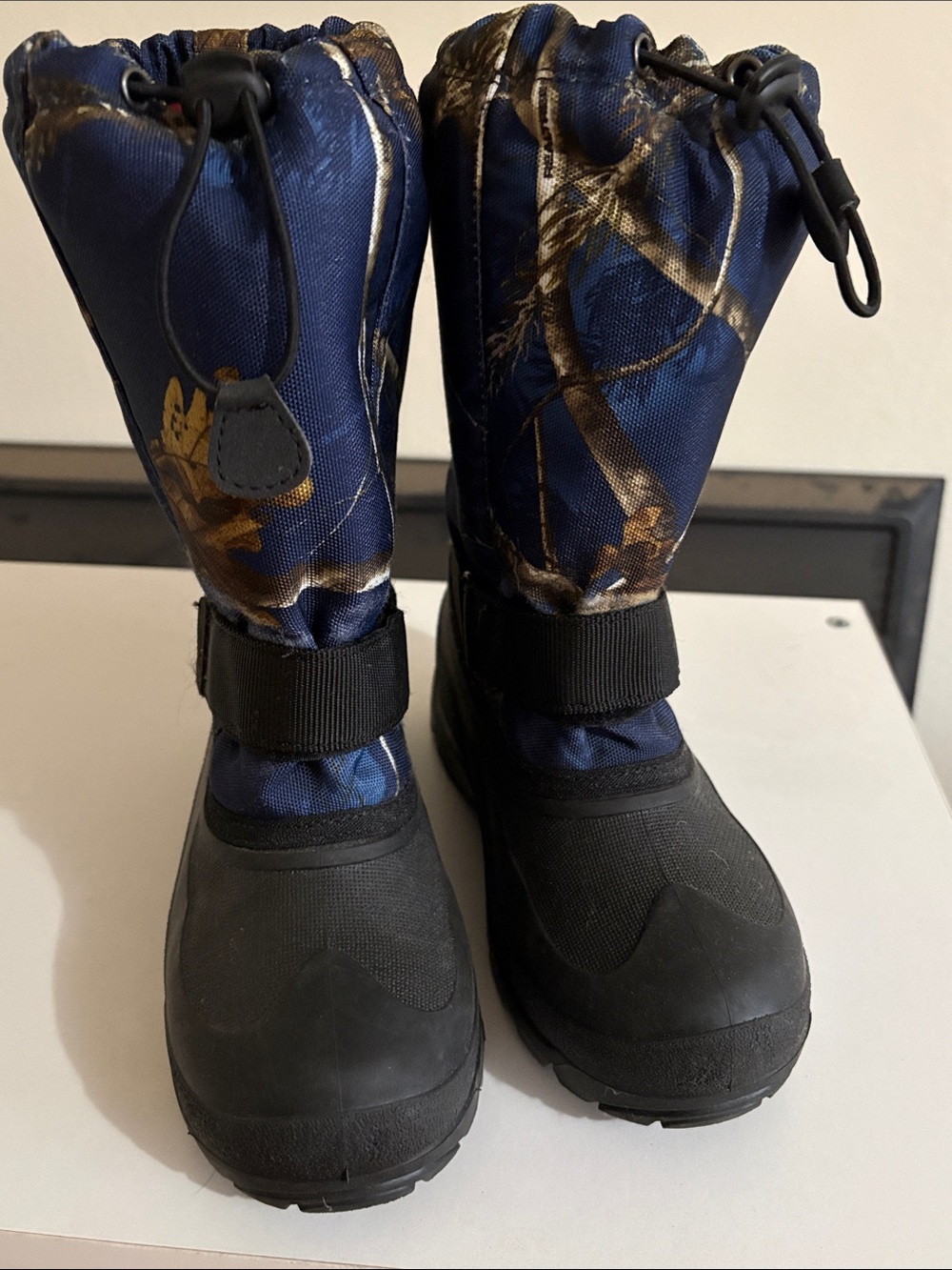 Kamik Kids Navy Blue Camouflage Snow Boots